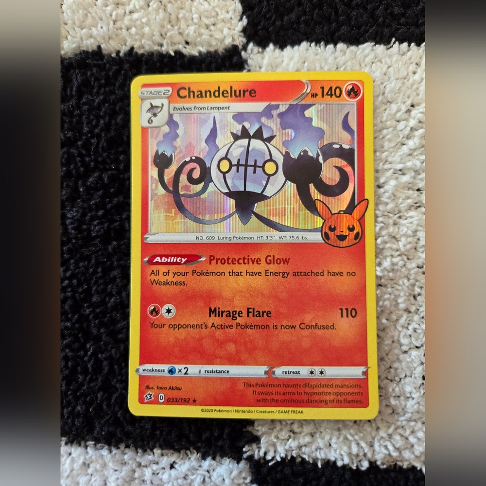 Holo Chandelure 2021 Halloween Pokemon card